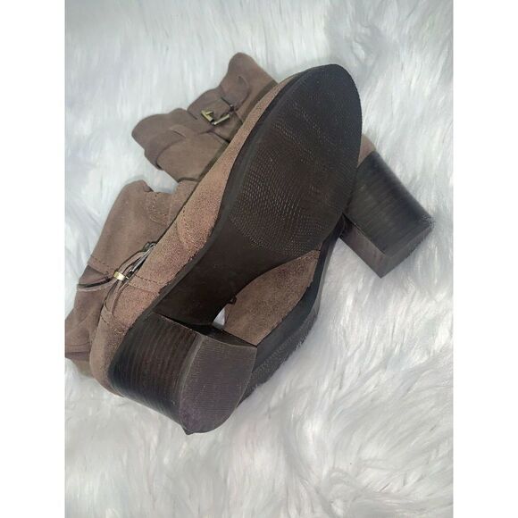 Crown Vintage Brown Suede Ankle Boots Size 6.5 US - Picture 4 of 6
